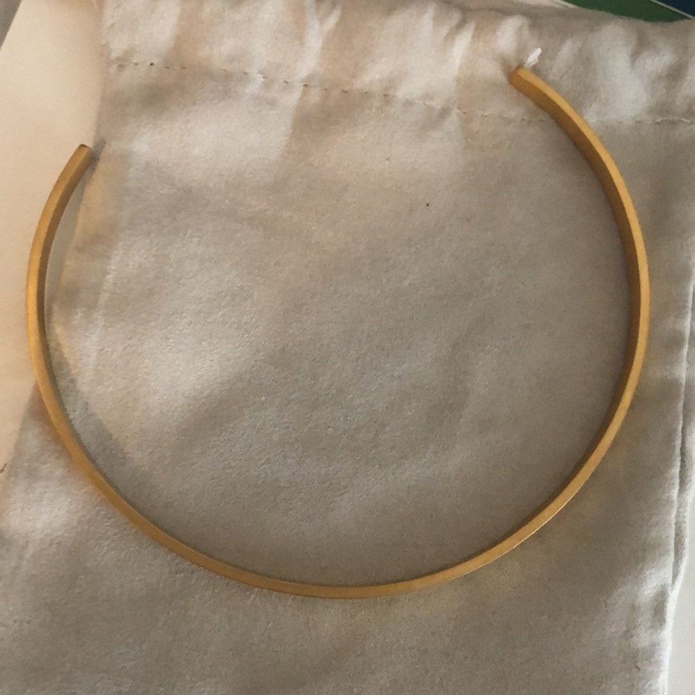 HP ⭐️ NWOT Bagatiba Gold Diamond Chocker Necklace - Picture 4 of 7